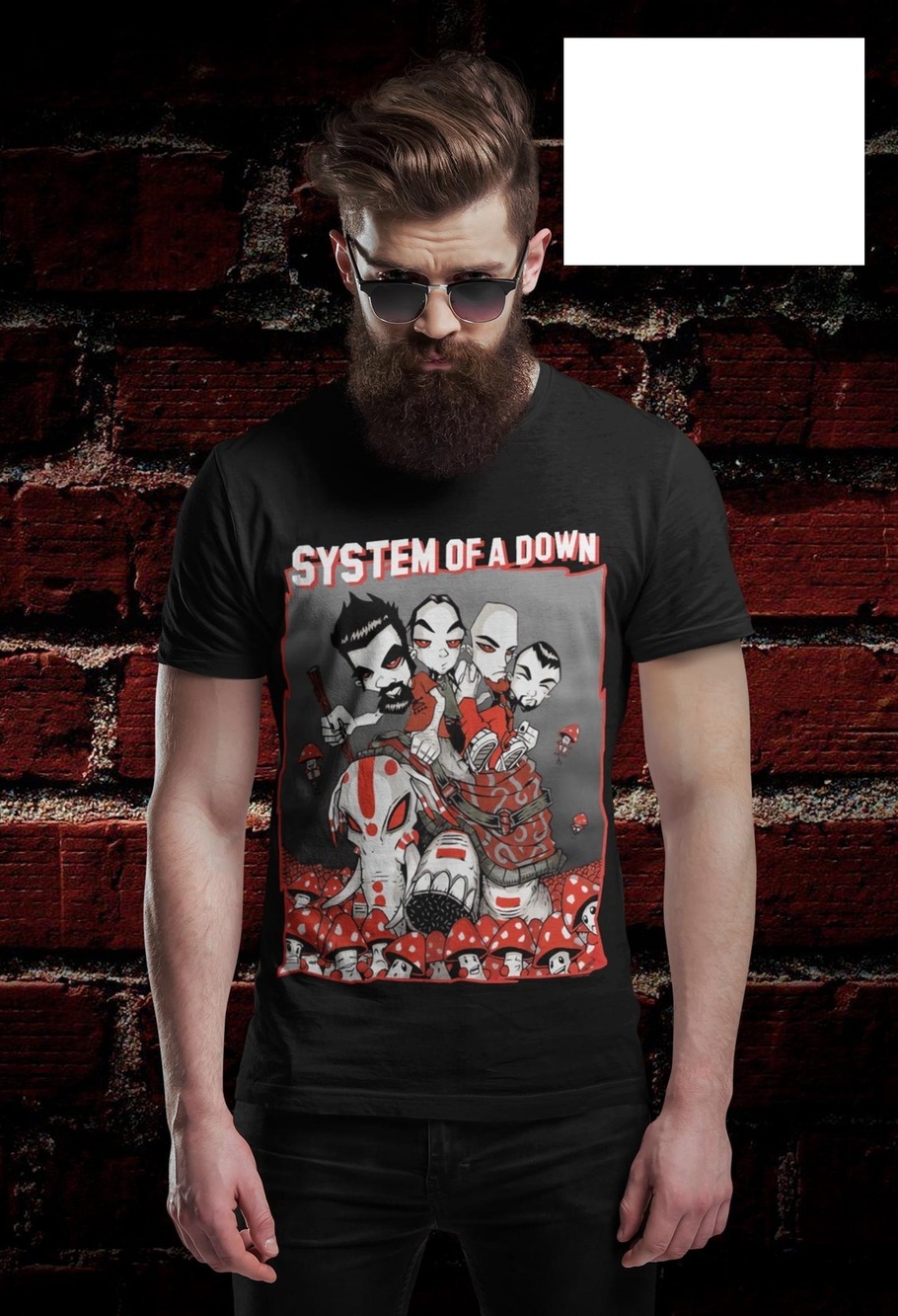 System Of A Down T Shirt Mushroom People Tee